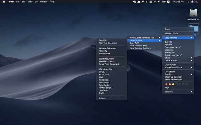Easy New File for Mac v5.3 鼠标右键增强工具