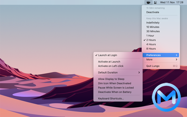 Lungo For Mac v2.0.3 让你的 Mac 保持不息屏状态