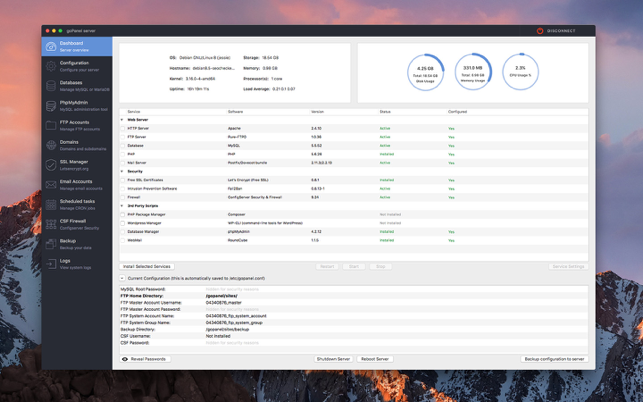 goPanel 2 For Mac v2.9.4 Web 服务器管理器