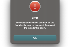 解决M1芯片安装Adobe软件Error提示：The installation cannot continue as the installer file may be damaged. Download the installer file again.